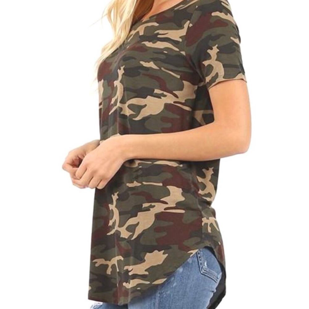 Women's Camouflage Print Top